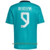 Real Madrid Karim Benzema 9 Tredje 2021-22 - Herre Fotballdrakt